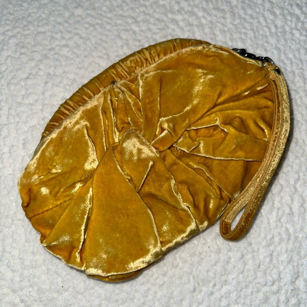 Dolce & Gabbana yellow velvet clutch
